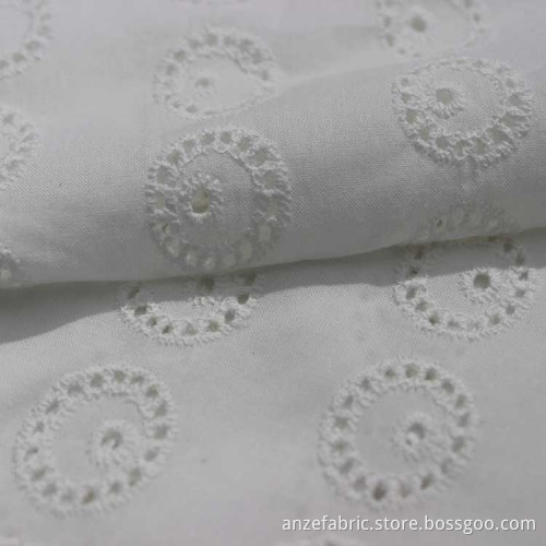 white Embroidery Fabric cotton embroidery fabric with hole